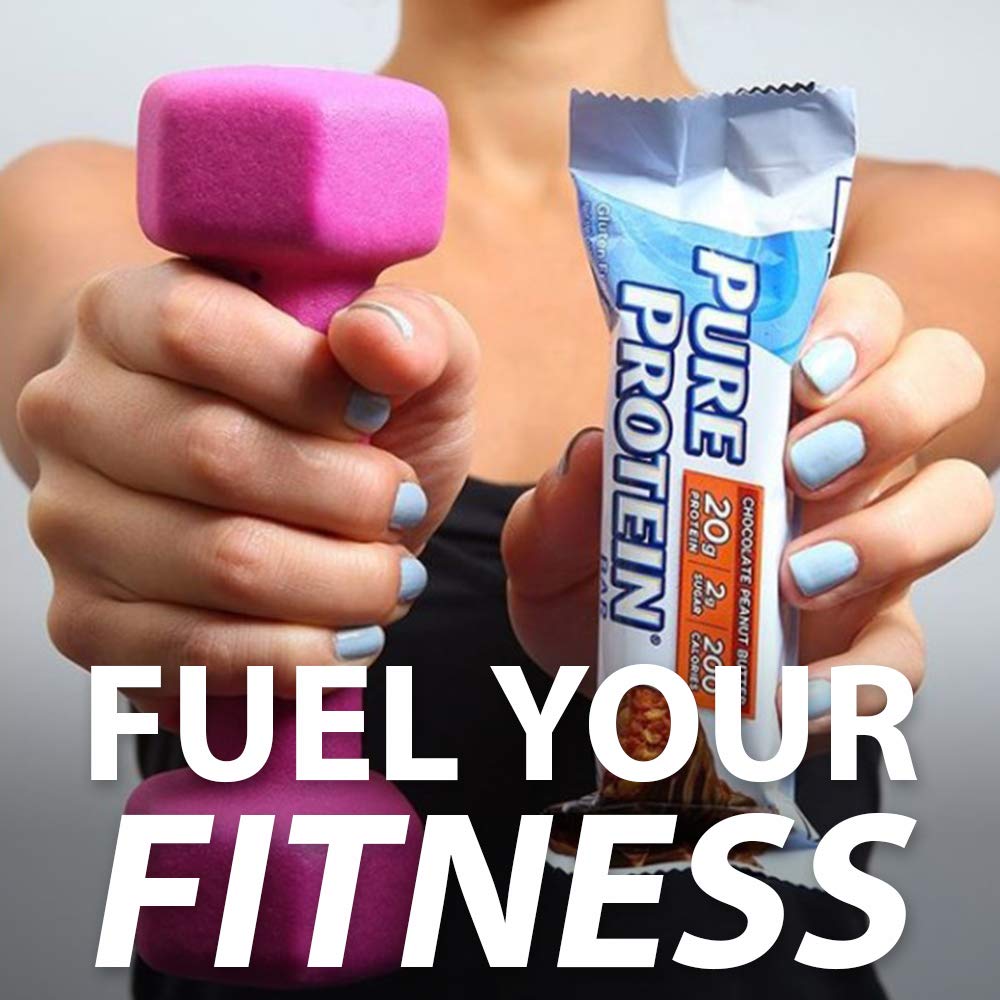 Pure Protein Barritas, bocadillos nutritivos ricos en proteínas para apoyar la energía, bajo en azúcar, sin gluten, yogur griego de fresa, 1.76