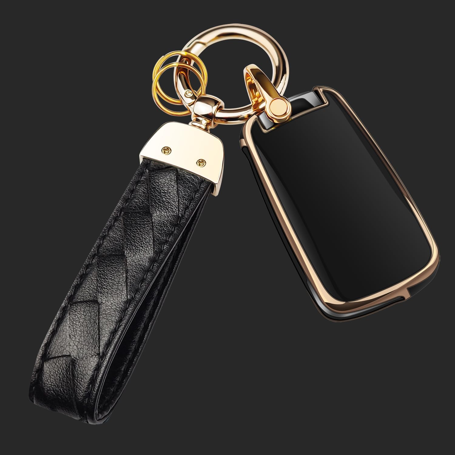 Bqepe Funda para llavero Chevy compatible con Chevrolet Equinox Camaro Cruze Malibu Sonic Buick Terrain, funda de llave inteligente, Negro –