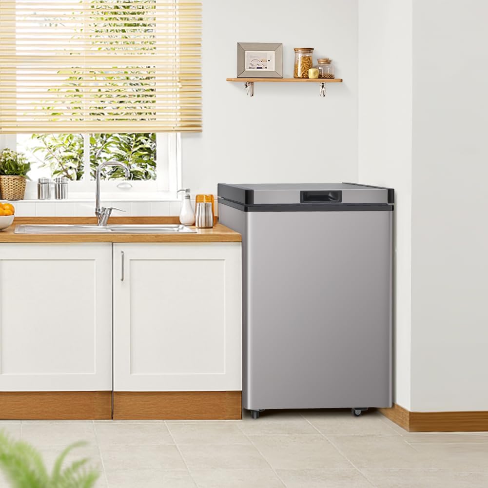 LifePlus Congelador de pecho, pequeño congelador profundo con cesta extraíble, 7 controles de temperatura, ahorro de energía, congelador compacto