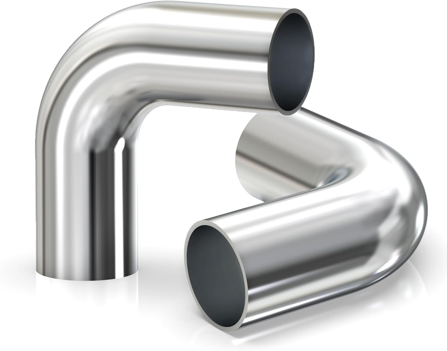GASHER Tubo de aleación de aluminio de codo de 90 grados, 2 unidades, 3 “OD, longitud de la pierna 4” (100 mm), tubo intercooler para sistemas de