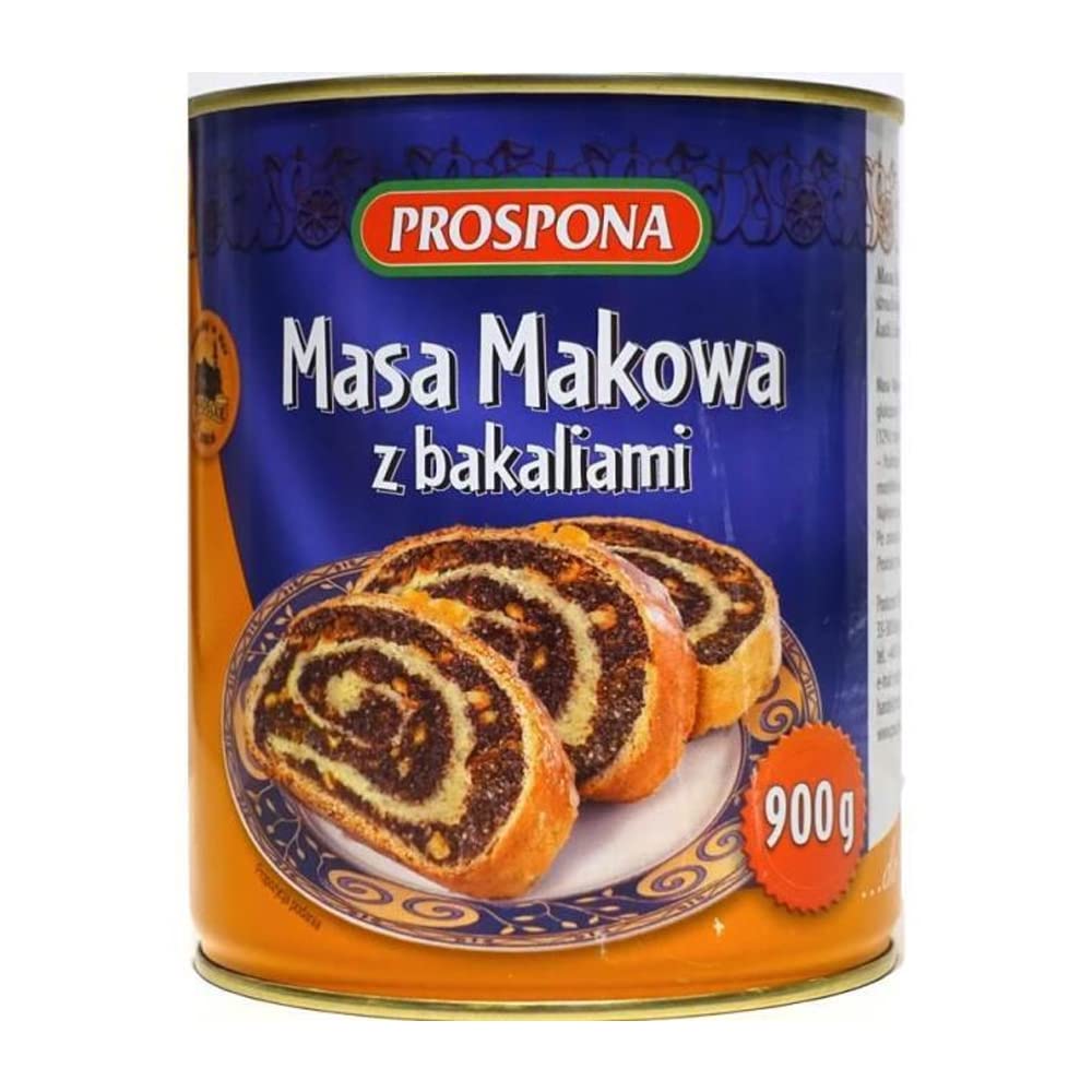 Relleno de semillas de amapola con fruta 31.75 oz  Masa Makowa z Bakaliami  Producto de Polonia