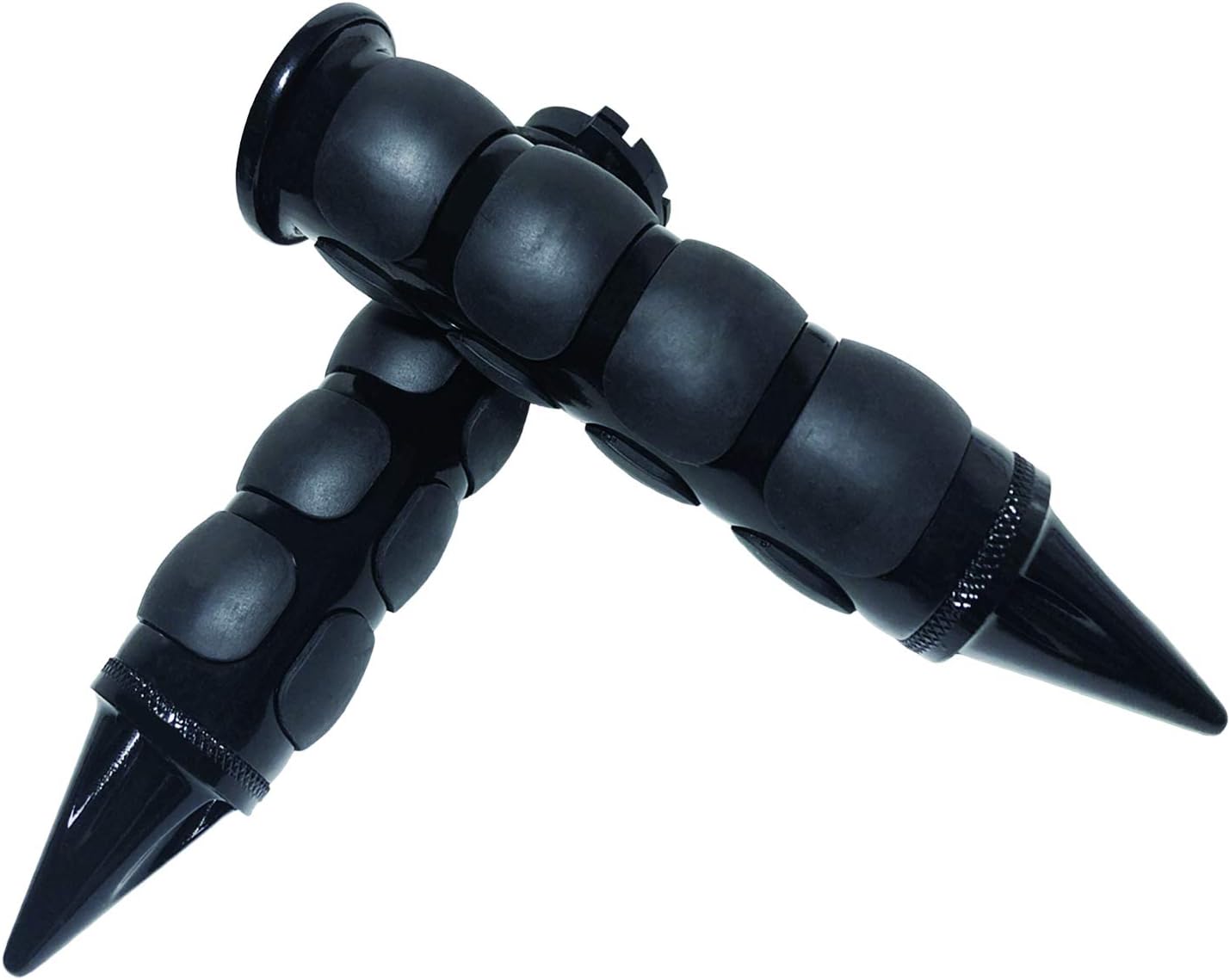 Empuñaduras de mano universales de 1 pulgada para manubrio antideslizantes de 1 pulgada de goma cromada negra para la mayoría de motocicletas,