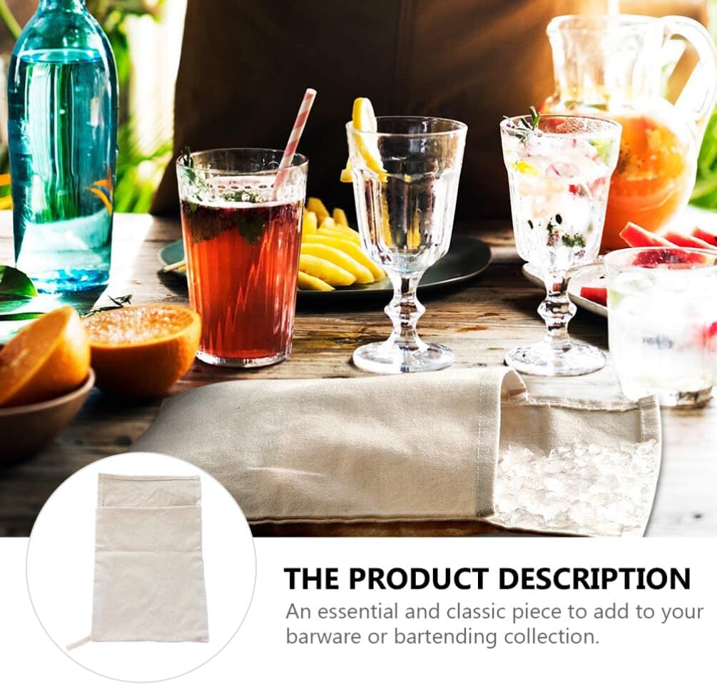 Luxshiny Bolsa de hielo de lona Bolsa de hielo triturada Bolsa de lona reutilizable Bolsa de lona Tienda de hielo seco para bebidas, herramientas de