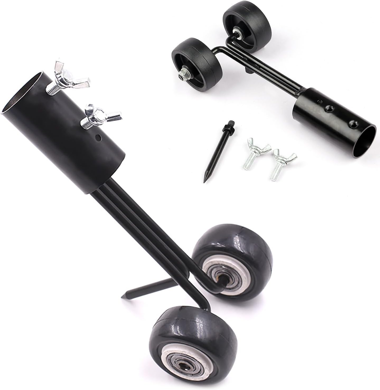FBDCYIA Extractor de malezas desmontable, herramientas de deshierbe de hendiduras con ruedas, herramienta desmontable de jardín de mango largo,