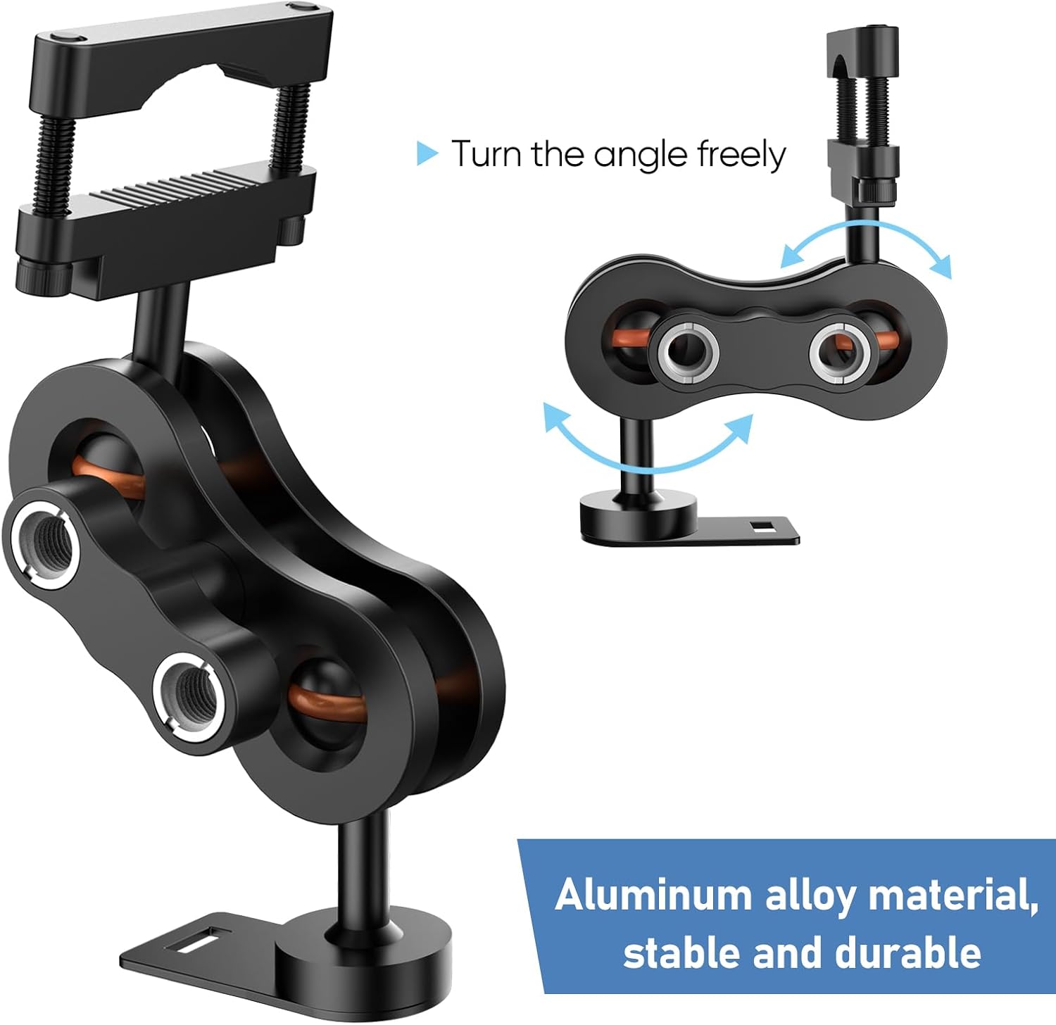Soporte para espejo retrovisor de montaje en radar, soporte de montaje de radar de espejo retrovisor de aluminio (para detector de radar Cobra)