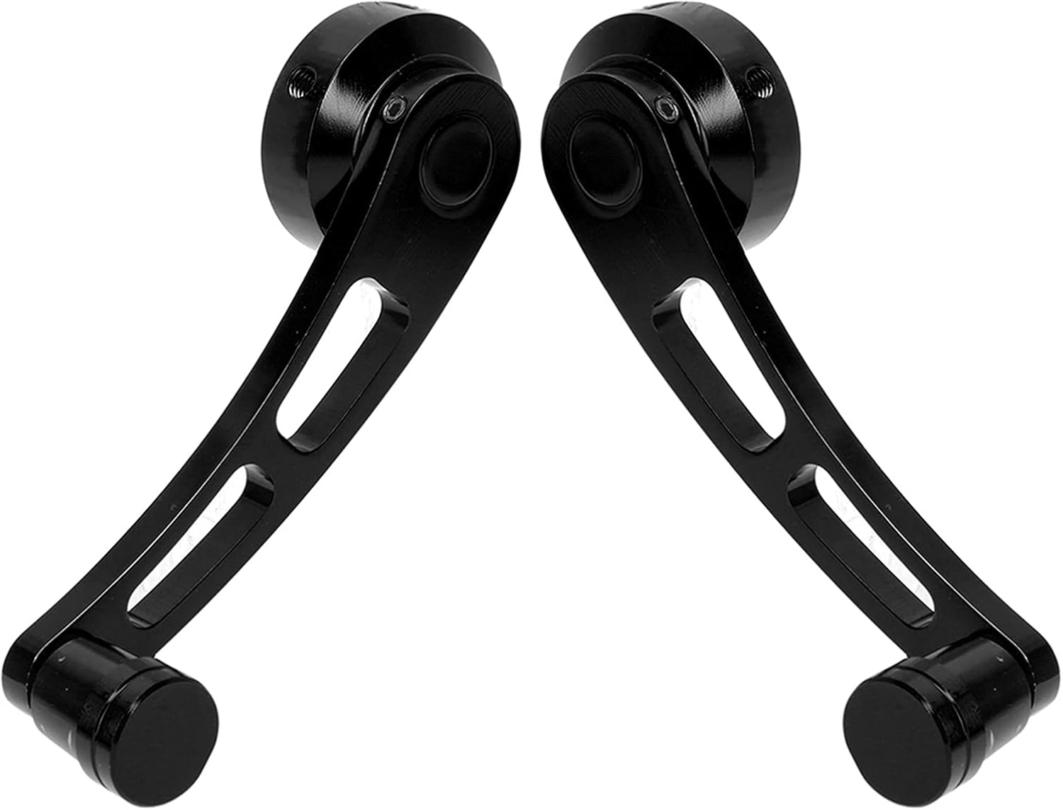 Manija de ventana de aleación de 2 piezas, manivela elevadora para Ford y automóvil clásico (negro)