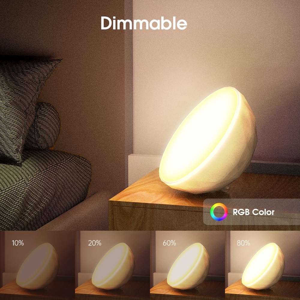 Lámpara LED de estado de ánimo, luz ambiental, regulable RGB que cambia de color, decoración de iluminación nocturna para visualización de imágenes,