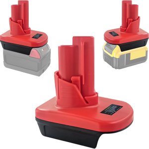 Convertidor de adaptador de batería M12 para batería Dewalt de 20 V 60 V a Milwaukee 12 V, repuesto para batería Milwaukee M12 48-11-2410 48-11-2411 Convertidor de adaptador de batería M12 para batería Dewalt de 20 V 60 V a Milwaukee 12 V, repuesto para batería Milwaukee M12 48-11-2410 48-11-2411