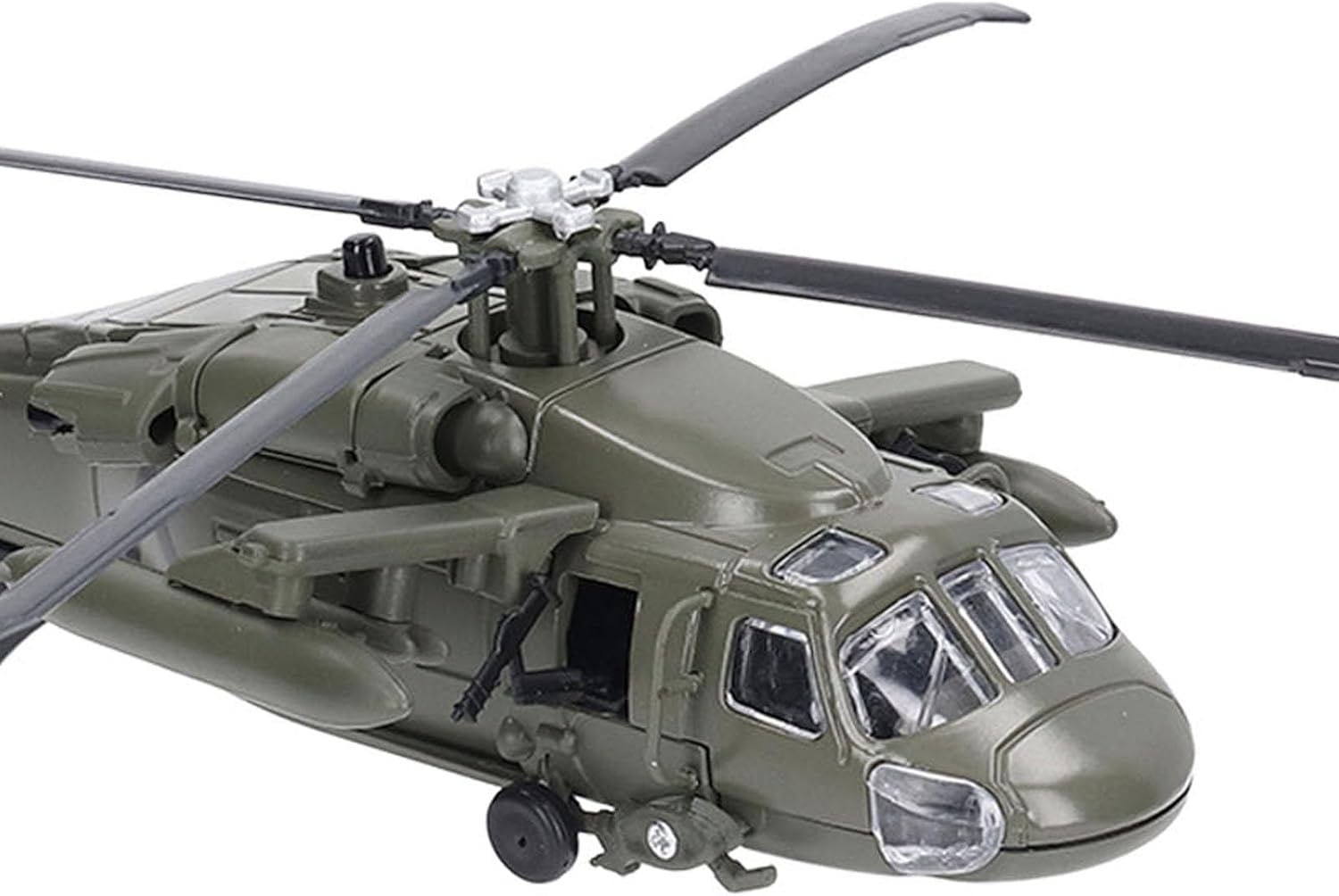 Modelo de helicóptero fundido Decoración Exquisita simulada portátil para niños Modelo de helicóptero blindado de aleación para dormitorio (tipo 2)