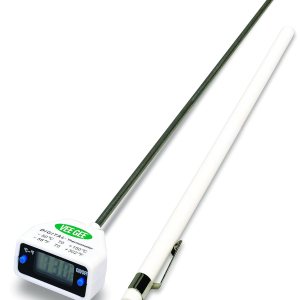 Termómetro digital de vástago largo de alta precisión, cabezal giratorio de 180 con pantalla LCD, sonda de acero inoxidable de 12 pulgadas, doble Termómetro digital de vástago largo de alta precisión, cabezal giratorio de 180 con pantalla LCD, sonda de acero inoxidable de 12 pulgadas, doble