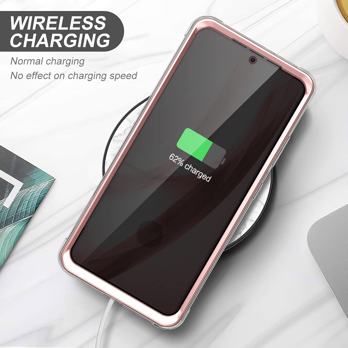 SURITCH Funda Ultra Clear para Samsung Galaxy S21 de 6.8 pulgadas (solo protector de pantalla), protector de pantalla integrado carcasa rígida de