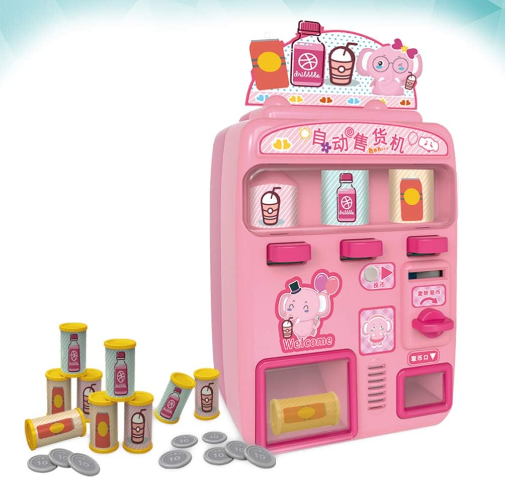 NUOBESTY Juguetes Juguetes Mini Máquina expendedora de bebidas Juguete Máquina expendedora automática de bebidas Juguete Efecto de sonido ligero