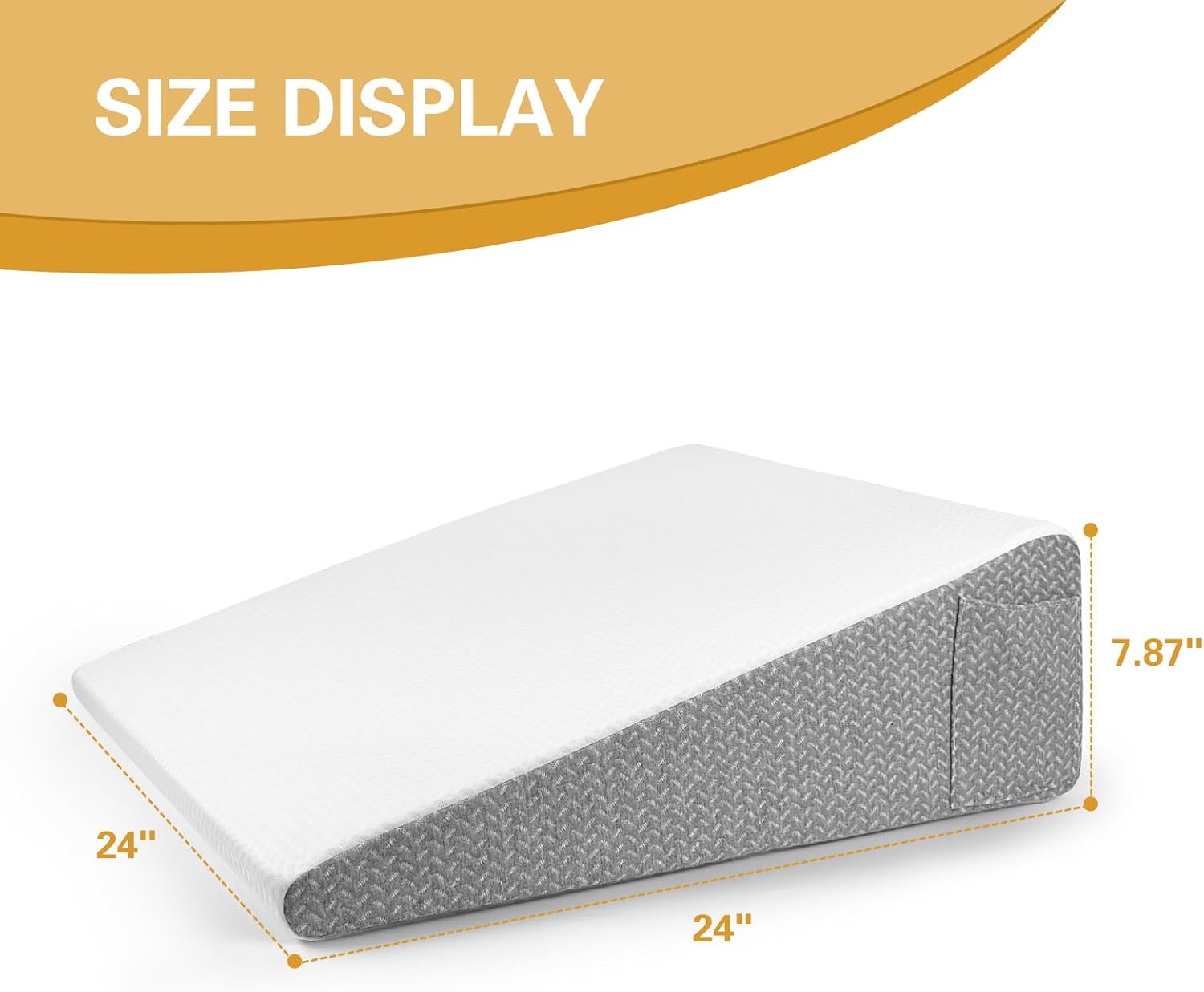 Almohada de cuña de cama para dormir, almohada triangular de espuma viscoelástica para cabeza, espalda, soporte de rodilla, almohadas de elevación
