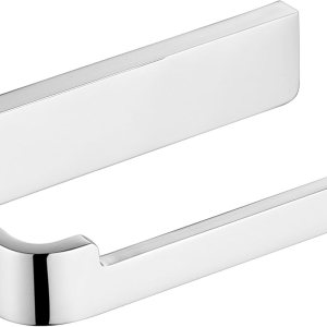 Flybath Soporte de papel higiénico latón macizo acabado cromado plateado baño rollo papel higiénico soporte montado en la pared Flybath Soporte de papel higiénico latón macizo acabado cromado plateado baño rollo papel higiénico soporte montado en la pared