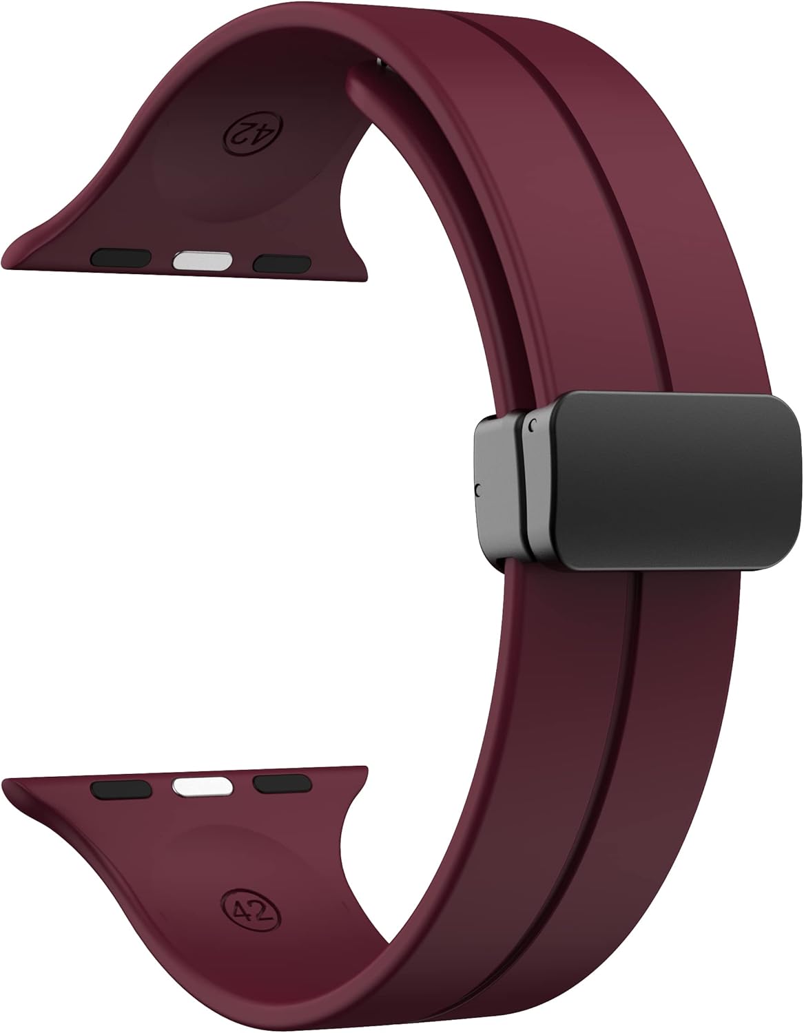 Correa magnética compatible con Apple Watch Band de 1.496 in 1.575 in 1.614 in 1.654 in 1.732 in 1.772 in 1.929 in, correa deportiva de silicona