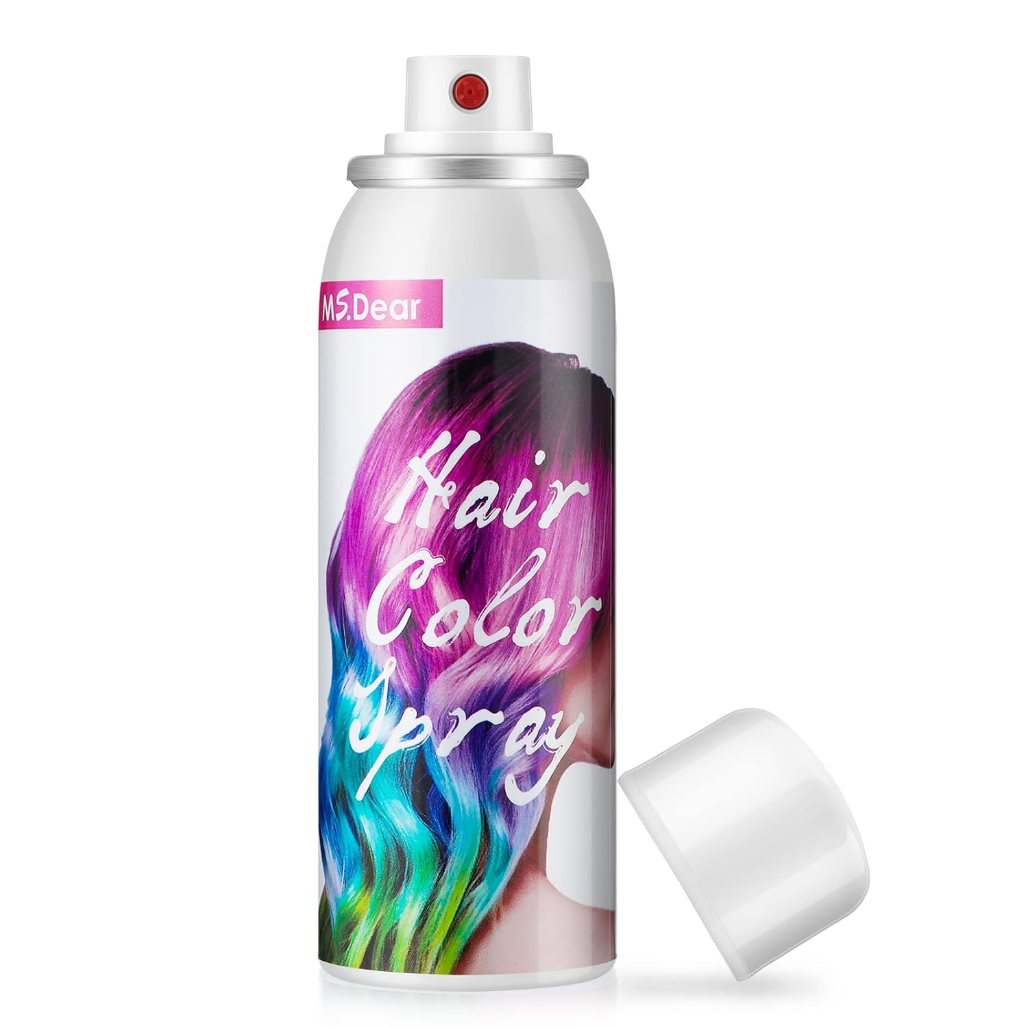 Tinte en aerosol para el cabello gris, color de un solo uso para el día del cabello loco, spray temporal para fiesta de Navidad, tinte temporal para