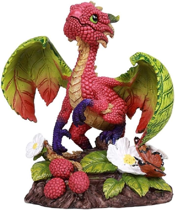 Pacific Giftware Estatua de decoración para el hogar de dragón de jardín Rasberry por Stanley Morrison