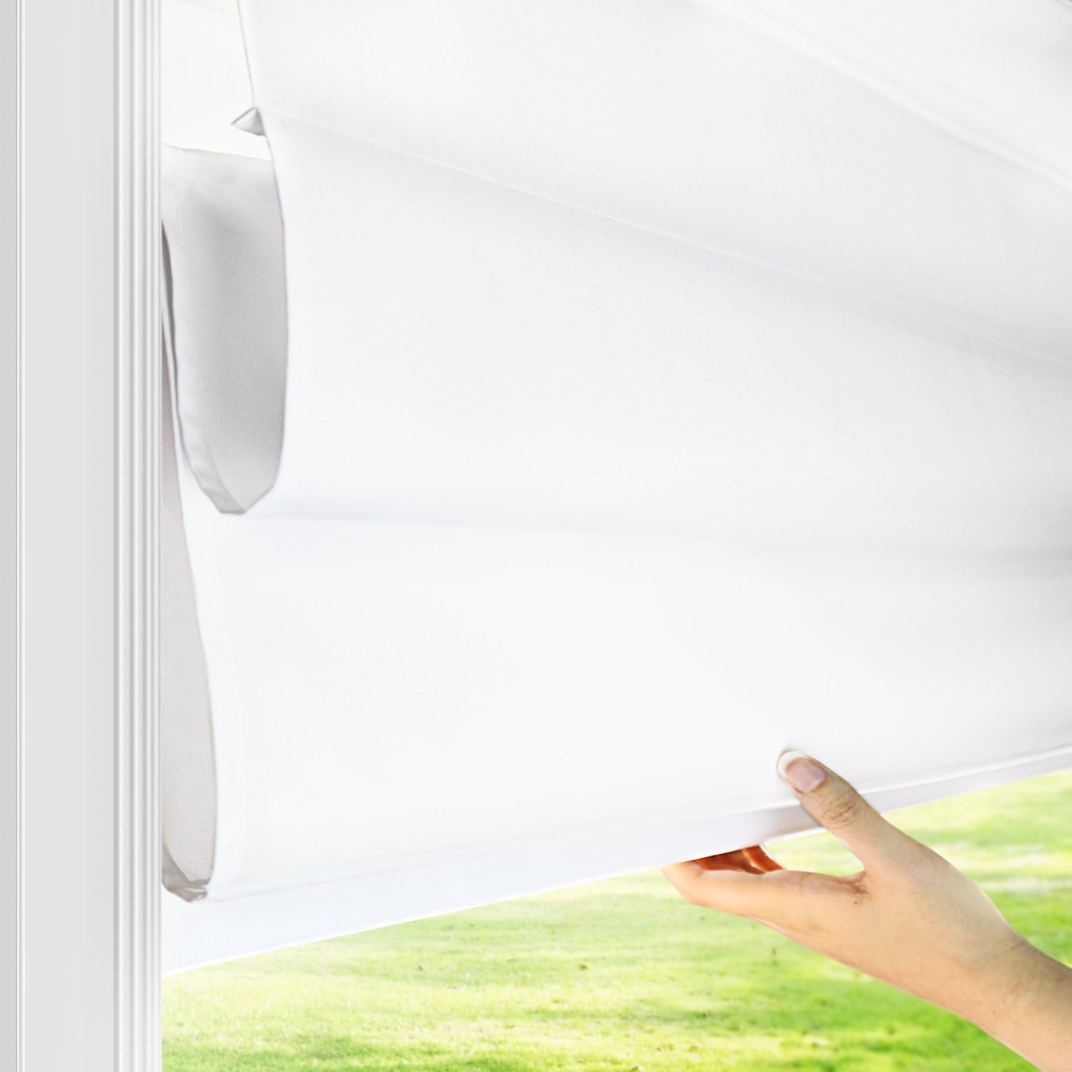 CHICOLOGY – Persianas romanas para ventanas, tratamientos de ventana, persianas para oscurecimiento de habitación, persianas de ventana, 29 pulgadas