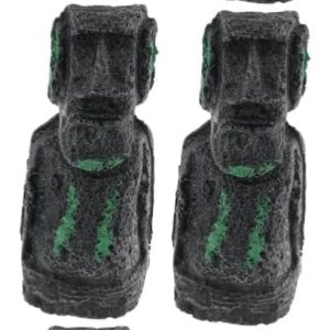 Amosfun 6 piezas de estatua de piedra romana Moai, decoración de pecera, cueva oculta para pecera, refugio de reptiles, estatua de cabeza de isla de Amosfun 6 piezas de estatua de piedra romana Moai, decoración de pecera, cueva oculta para pecera, refugio de reptiles, estatua de cabeza de isla de