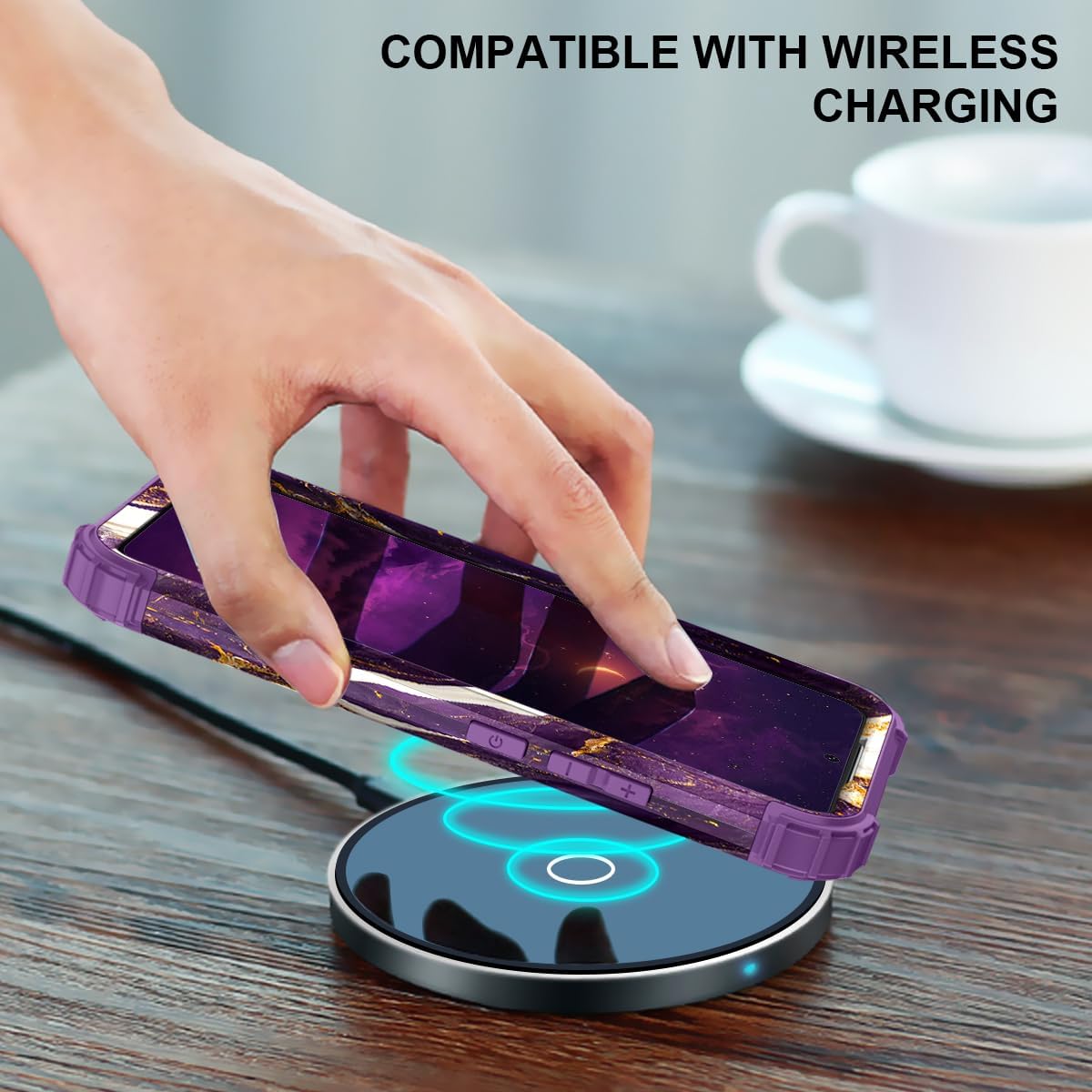 Hocase Funda para Galaxy S22 Plus, resistente a los golpes de goma de silicona suave, funda protectora híbrida de plástico duro para Samsung Galaxy