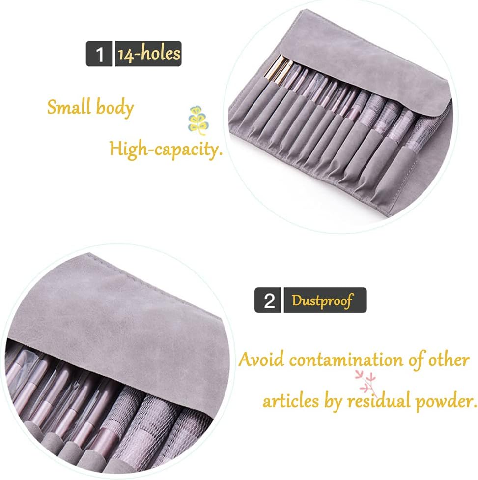JAMEND CLXP Bolsa para brochas de maquillaje., Púrpura