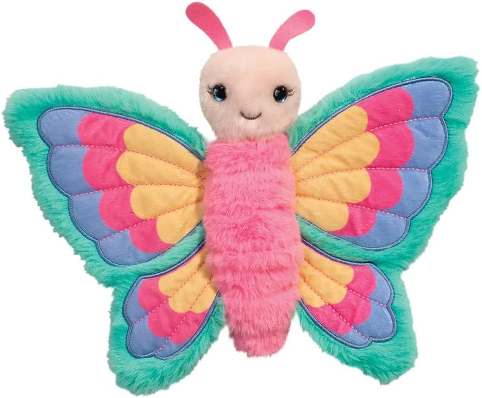 Douglas Britt Mariposa dedo marioneta de peluche de peluche
