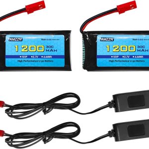 Batería Lipo de 3.7 V 1200 mAh 30C con cable de carga USB, enchufe JST para MJX T04 T05 T25 X900 X9TW V2400HD V2450FPV V2450GPS RC Drone Accesorios Batería Lipo de 3.7 V 1200 mAh 30C con cable de carga USB, enchufe JST para MJX T04 T05 T25 X900 X9TW V2400HD V2450FPV V2450GPS RC Drone Accesorios