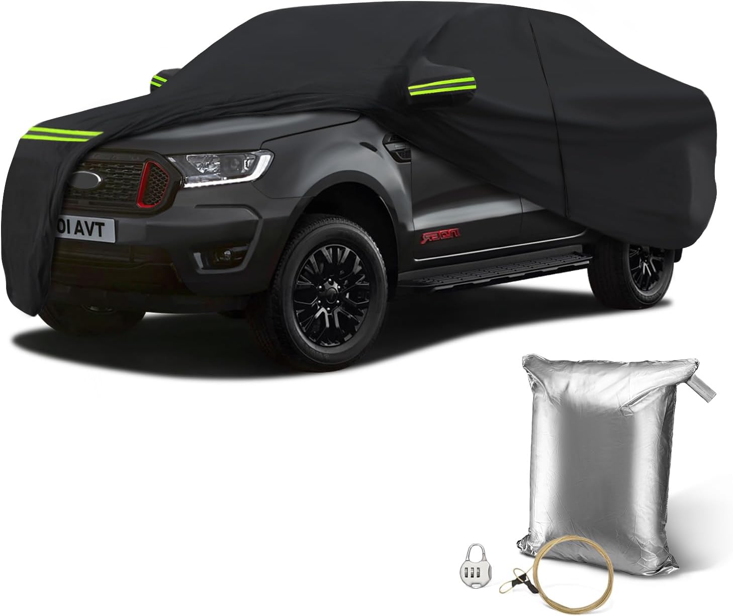 Funda impermeable para camioneta Ford Ranger, ultra ligera, fácil de instalar, protección para todo tipo de clima, cubierta de coche con puerta con