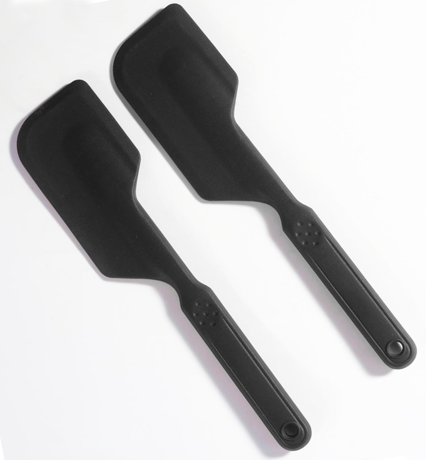 2pc Silicone Spatulas,Heat Resistant, for Non Stick Cookware,for Kitchen Cooking,Baking and Mixing,Dishwasher Safe Silicone Spatula (Black)
