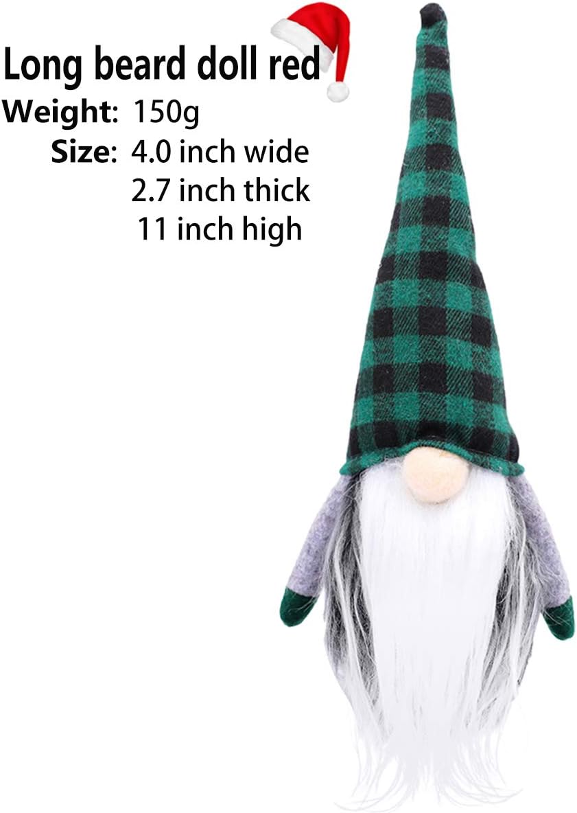 Gnomos de Navidad de peluche, hechos a mano sueco Tomte Santa escandinavo figura nórdica de peluche de elfo, adornos de gnomos, gnomos, decoraciones