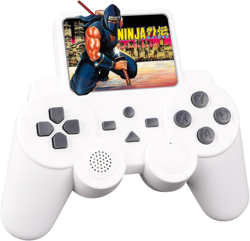 8-bit 520 en 1 Classic Retro Games Handheld Gamepad Game Console – Pantalla de 2.5 pulgadas recargable AV TV Out (blanco)