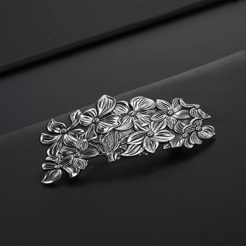 Pasadores de metal, horquilla de flores y mariposas, grandes hechas a mano, pinzas para el cabello para mujer
