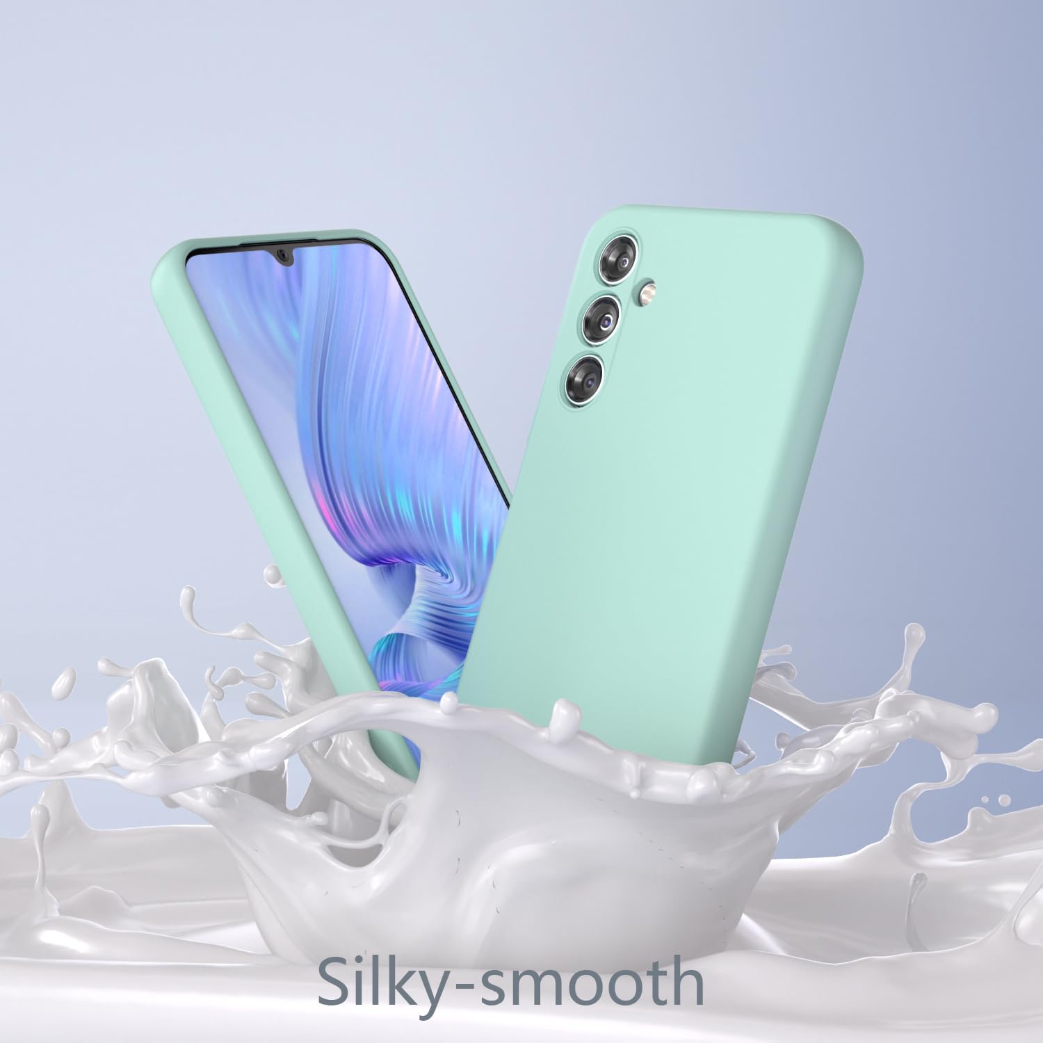 Boaixiaen Funda para Samsung Galaxy A14 5G, silicona líquida, delgada, suave TPU, protección de cuerpo completo, a prueba de golpes, para Galaxy A14