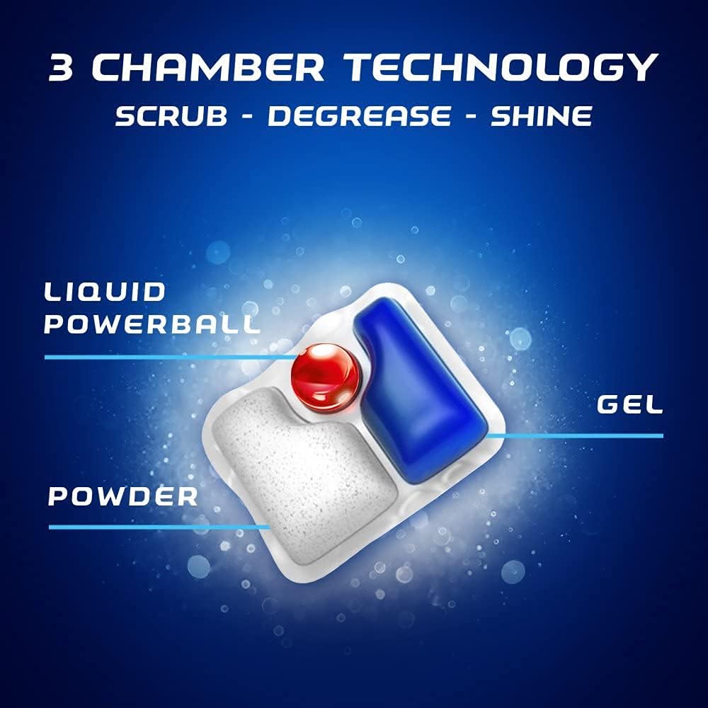 Set Finish – Quantum 82ct Detergente para lavavajillas Powerball Ultimate Clean & Shine Tabletas para lavar platos y Finish In-Wash Lavavajillas