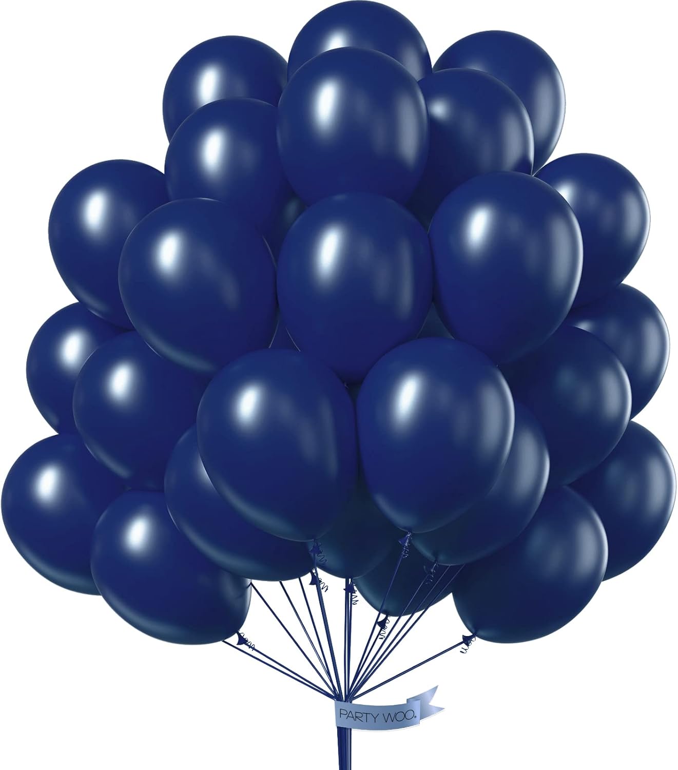 50 globos azules de 12 pulgadas y 50 globos plateados de 12 pulgadas