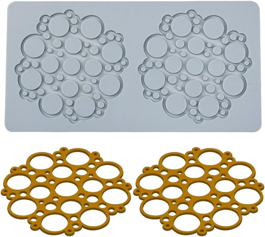 Molde de caramelo geométrico hueco 3D con forma geométrica, moldes de chocolate de silicona para fondant de encaje, molde para pastel, molde de