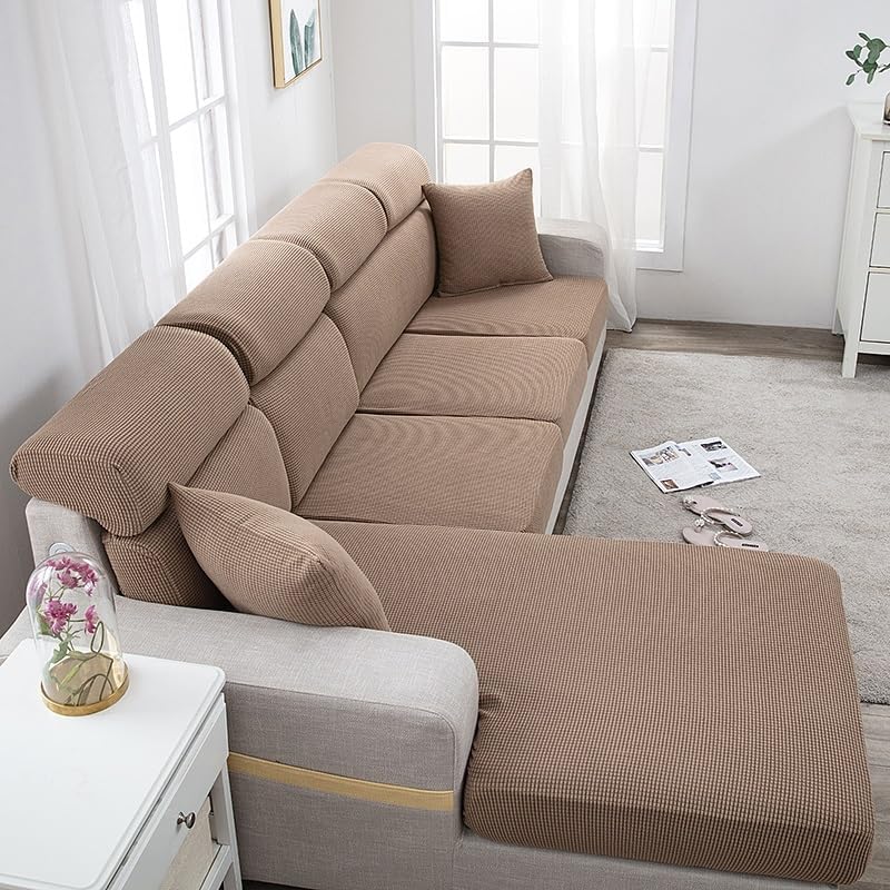 Funda de cojín elástica para asiento de sofá, funda de cojín ajustable para sofá, protector de muebles, fundas de cojín modulares de lujo para sofá