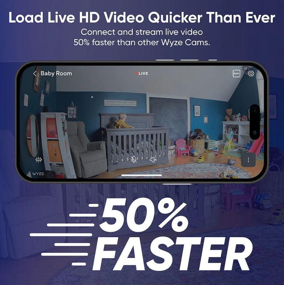 WYZE Cam OG Cámara de seguridad inteligente para el hogar 1080p para interiores y exteriores con visión nocturna a color, foco integrado, detección