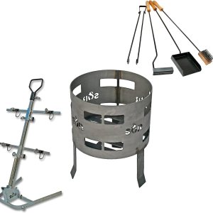 Premium Kit parrilla de hierro argentino asado brasero (Stoker) + parrilla argentina pesadaparrilla estaca barbacoa asado asado asado + herramientas Premium Kit parrilla de hierro argentino asado brasero (Stoker) + parrilla argentina pesadaparrilla estaca barbacoa asado asado asado + herramientas