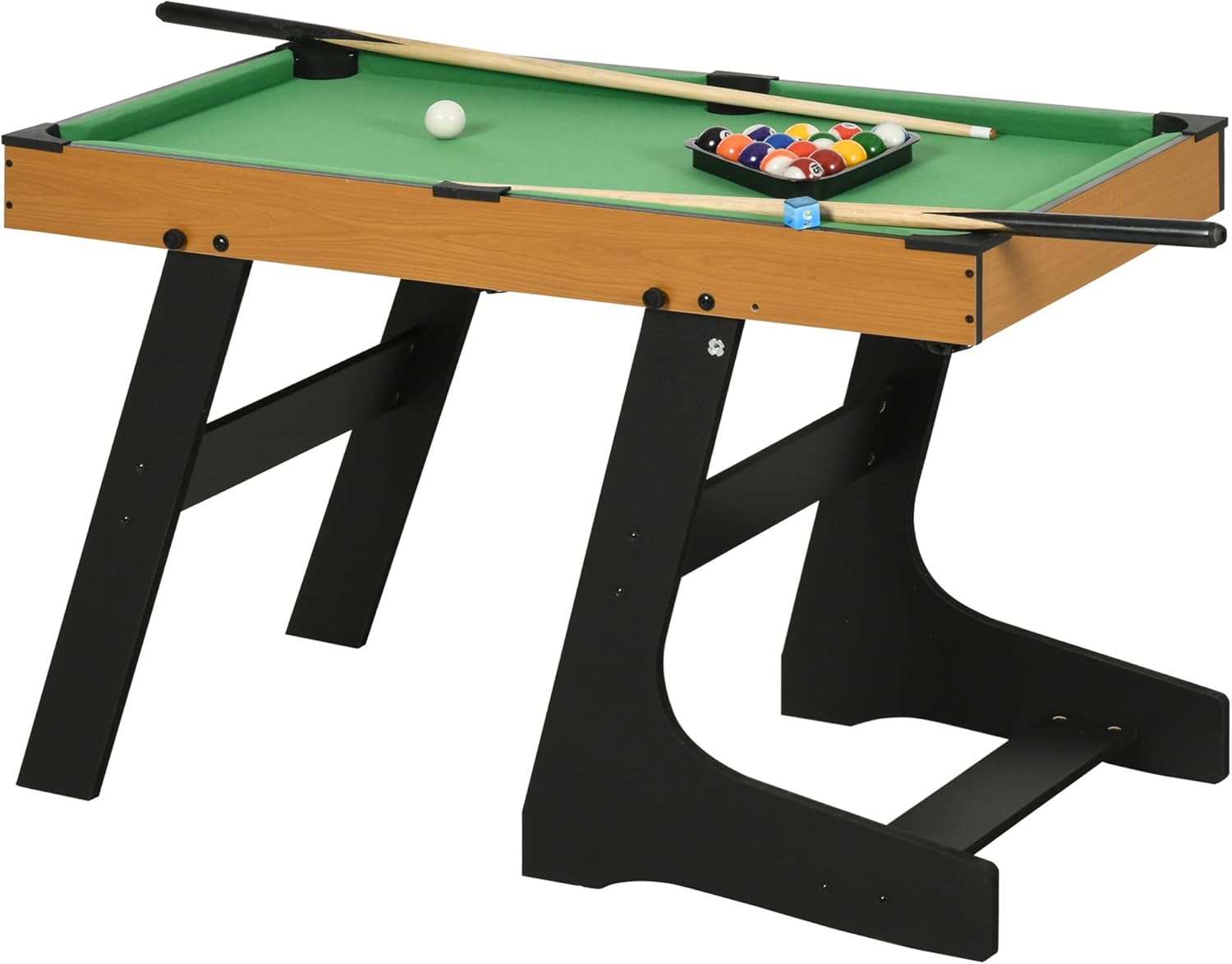 Soozier Juego de mesa de billar plegable de 38 pulgadas, juego de mesa de billar, divertido para toda la familia con fácil plegado para