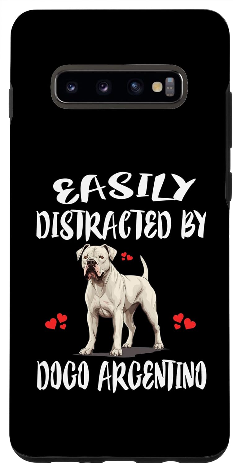 Galaxy S10+ Easily Distracted By Dogo Argentino Dog Case