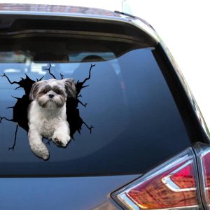 Shih Tzu – Adhesivo de advertencia para ventana de perro Shih Tzu para mujer, divertido memes, parachoques automotriz Shih Tzu – Adhesivo de advertencia para ventana de perro Shih Tzu para mujer, divertido memes, parachoques automotriz