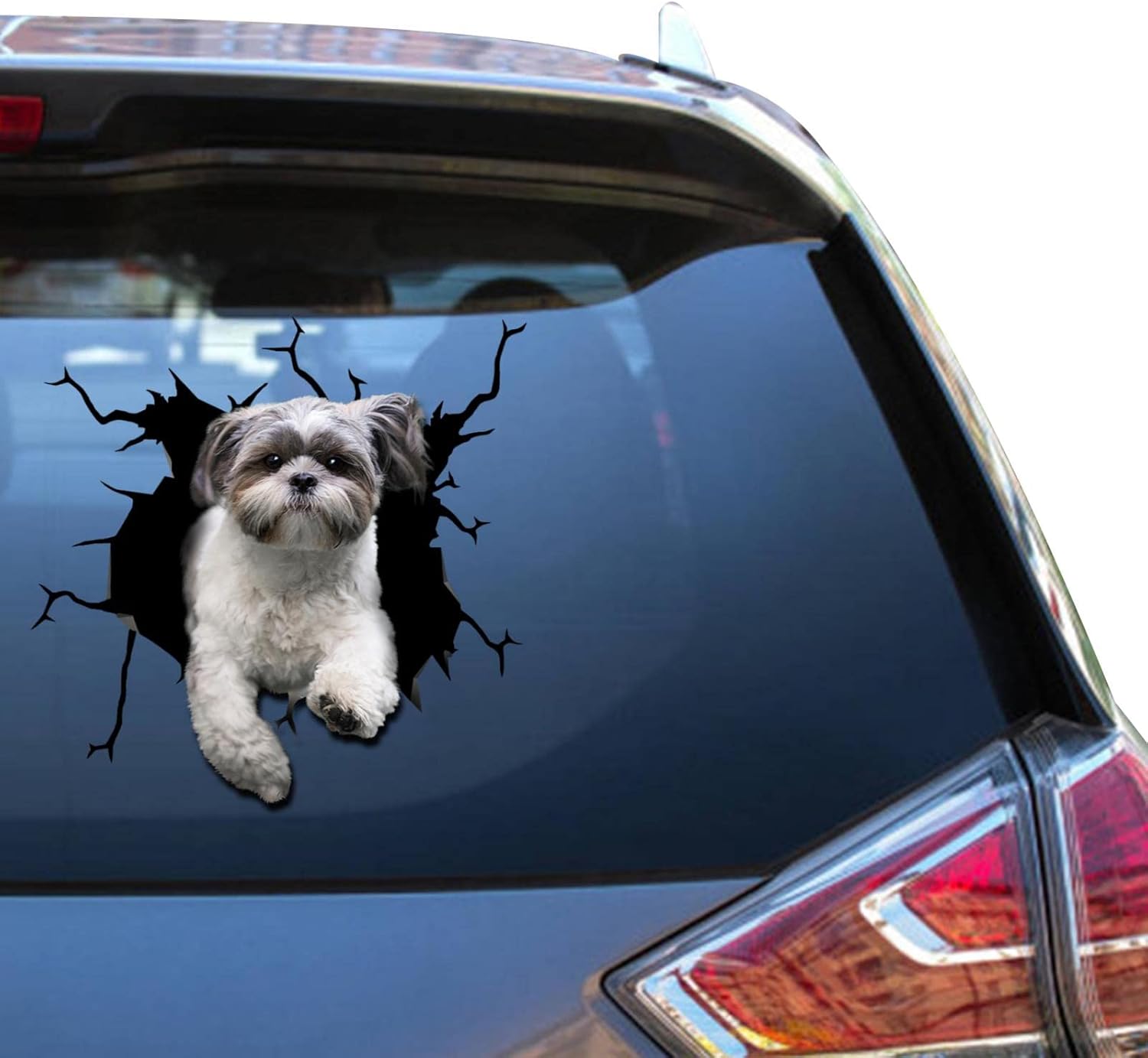 Shih Tzu – Adhesivo de advertencia para ventana de perro Shih Tzu para mujer, divertido memes, parachoques automotriz