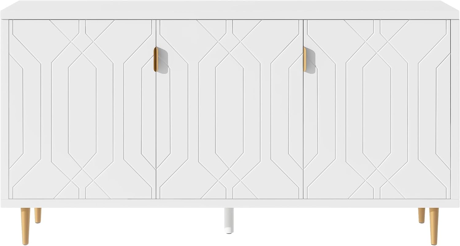 Moderno armario de almacenamiento de 65 pulgadas con estantes ajustables, soporte de TV para TV de hasta 70 pulgadas, mesa de consola, mesa de sofá