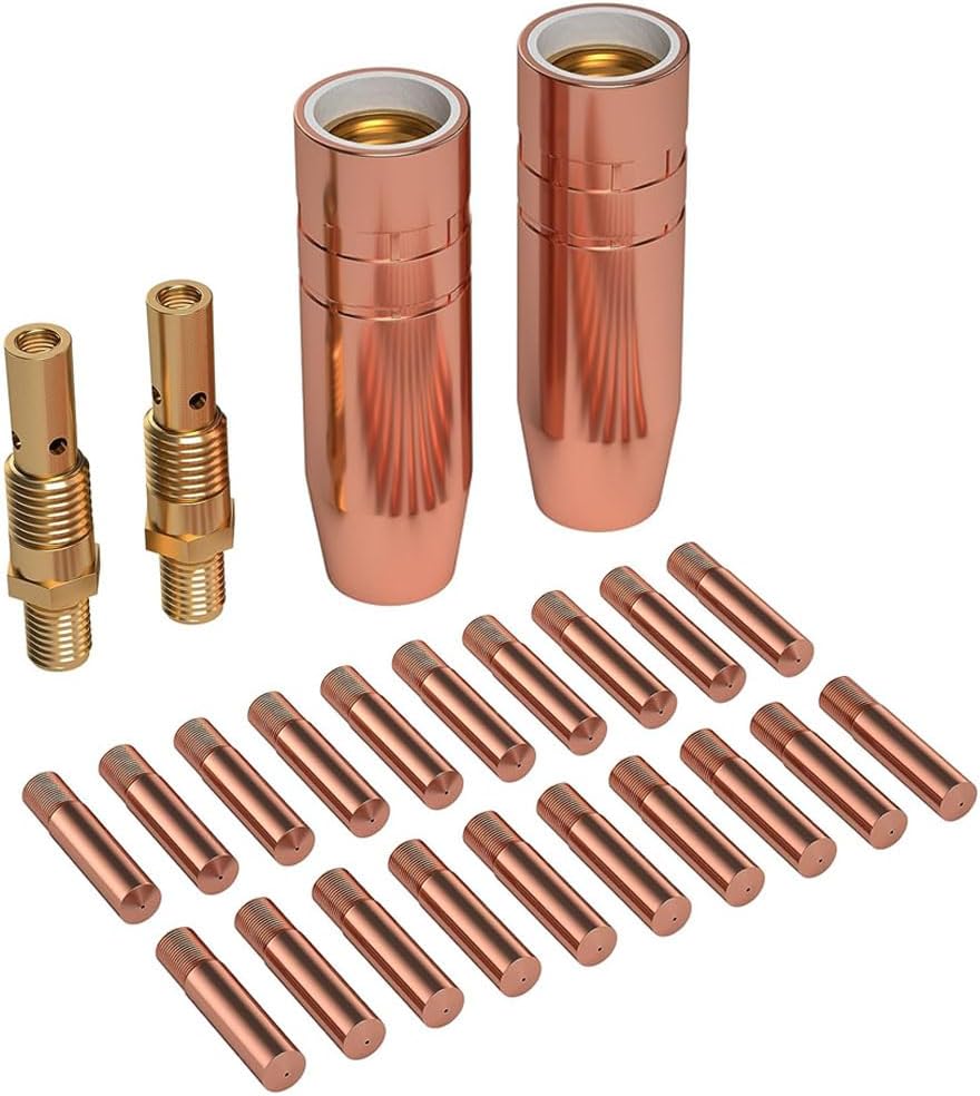 FORTON MIG Kit de pistola de soldadura de 0.030 pulgadas con boquilla difusora para Lincoln Magnum 100L y Tweco Mini#1 20 puntas de contacto de