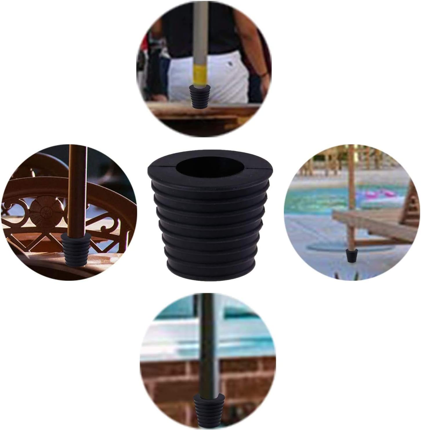 INNOLITES Cuña de cono de sombrilla para agujero de mesa de patio, base de apertura de mesa de patio o base de sombrilla de 1.9 a 2.7 pulgadas, se