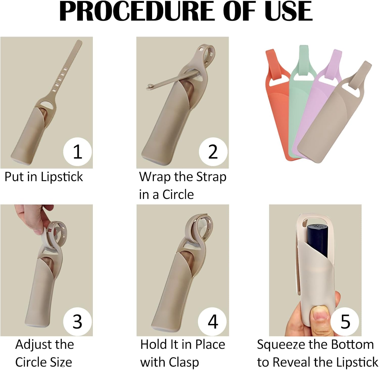 CAHOTO Bolsa de maquillaje para lápiz labial, accesorios para Stanley Cup, mini bolsa de cosméticos portátil de silicona para lápiz labial,