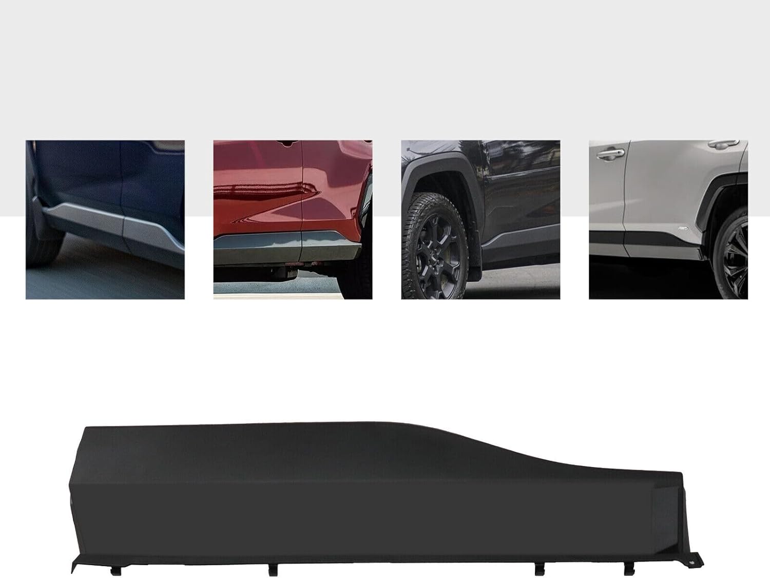 Para Toyota Rav4 2019-2022 Moldura inferior para puerta trasera, lado del pasajero, OEOEM 750780R070 750770R070 (lado del pasajero)