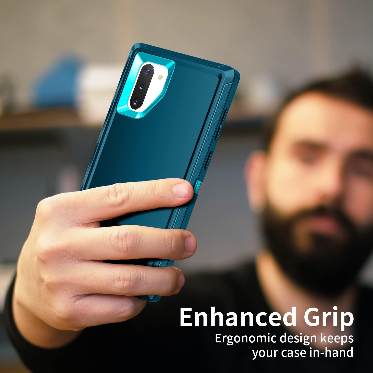 Funda para Galaxy Note 10, a prueba de golpes, protección de cuerpo completo de 3 capas sin protector de pantalla, funda rígida resistente de alto