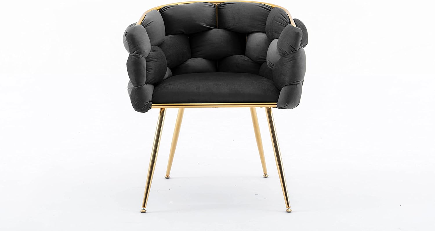 INMOZATA Silla decorativa de terciopelo moderna para dormitorio, silla de comedor para sala de estar, sofá individual, decoración de muebles,